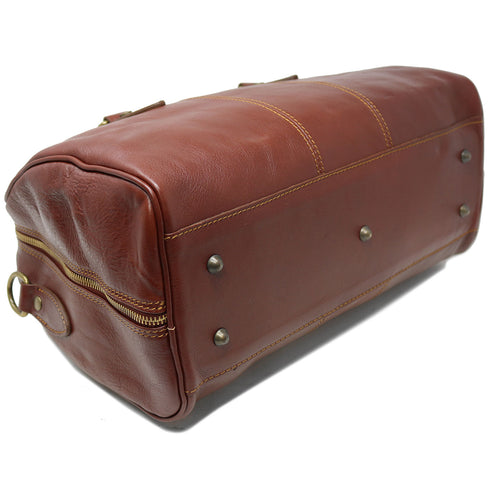 Floto Italian Leather Venezia Mini Duffle Carryon Bag brown 4